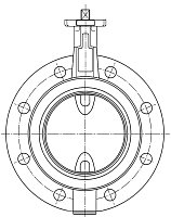 AW 195 Butterfly Valve, mono flanged type