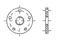AW 585 Flange Adaptor with BSP-female thread for AW 583
